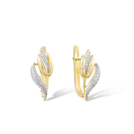 14KYW Earrings Diamond (E322056DIA14KYW)