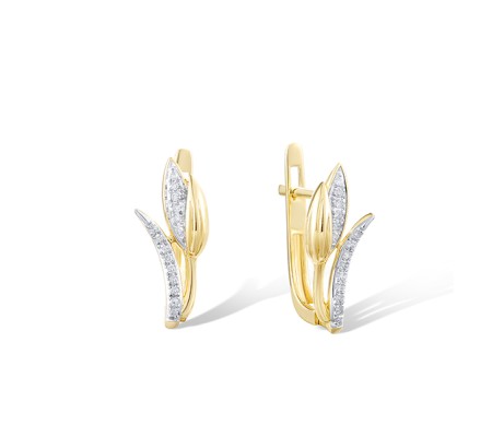 14KYW Earrings Diamond (E322057DIA14KYW)