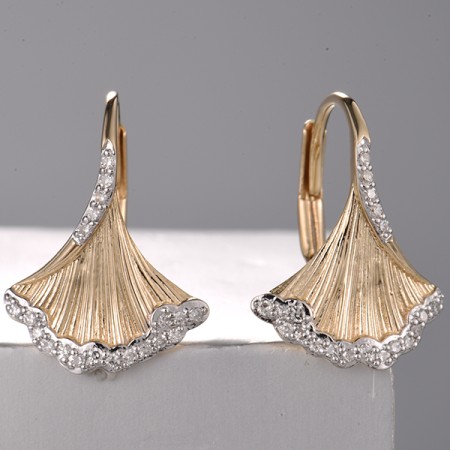 14KYW Earrings Diamond (E322062DIA14KYW)