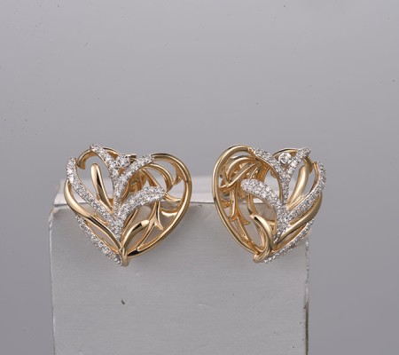 14KYW Earrings Diamond (E322101DIA14KYW)