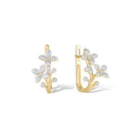 14KYW Earrings Diamond (E322126DIA14KYW)