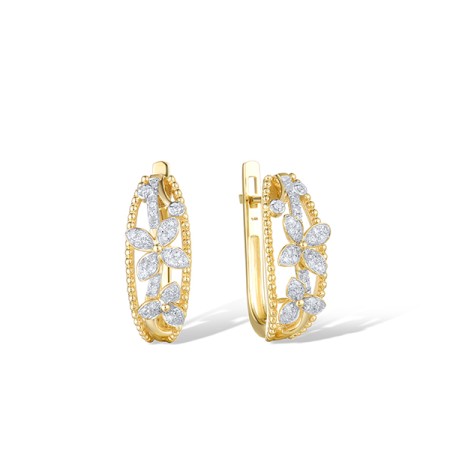 14KYW Earrings Diamond (E322127DIA14KYW)
