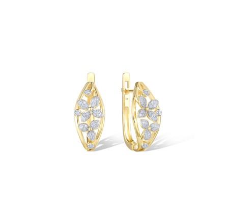 14KYW Earrings Diamond (E322128DIA14KYW)