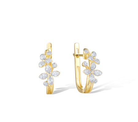 14KYW Earrings Diamond (E322129DIA14KYW)