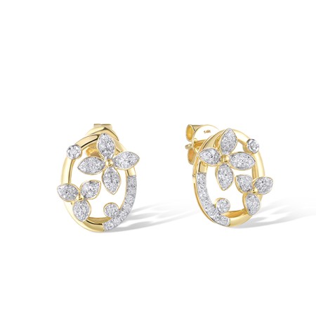 14KYW Earrings Diamond (E322130DIA14KYW)