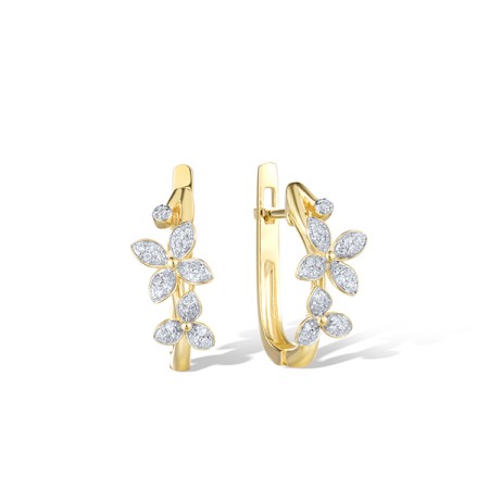 14KYW Earrings Diamond (E322132DIA14KYW)