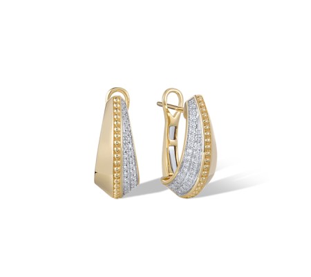 14KYW Earrings Diamond (E322152DIA14KYW)