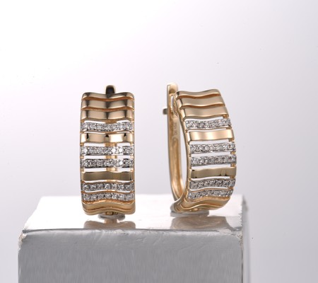 14KYW Earrings Diamond (E322155DIA14KYW)