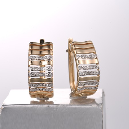 14KYW Earrings Diamond (E322155DIA14KYW)