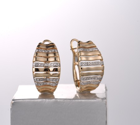 14KYW Earrings Diamond (E322156DIA14KYW)