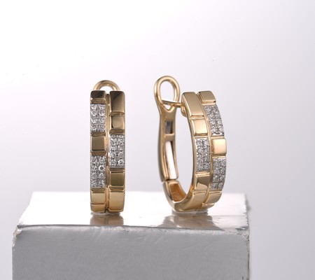 14KYW Earrings Diamond (E322157DIA14KYW)