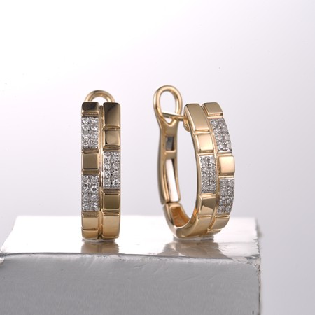 14KYW Earrings Diamond (E322157DIA14KYW)