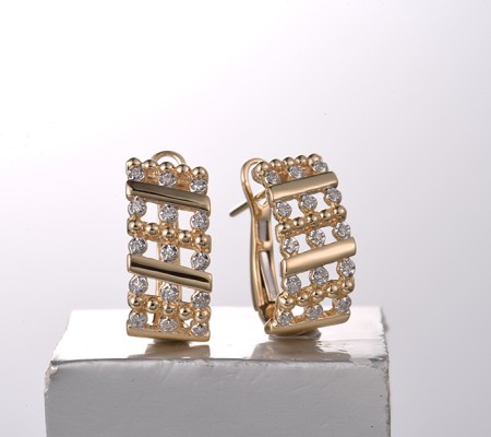 14KYW Earrings Diamond (E322160DIA14KYW)