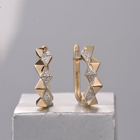 14KYW Earrings Diamond (E322165DIA14KYW)