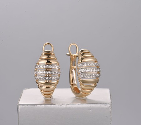 14KYW Earrings Diamond (E322211DIA14KYW)