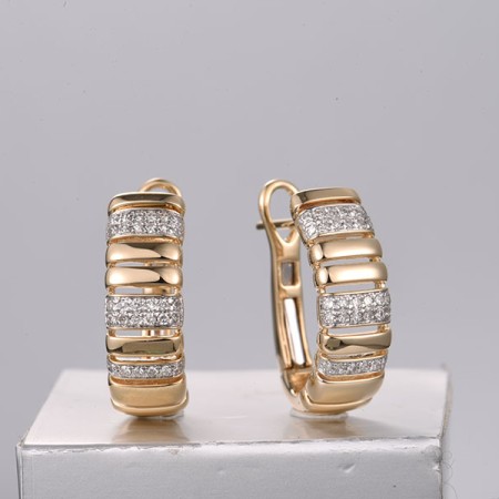 14KYW Earrings Diamond (E322212DIA14KYW)