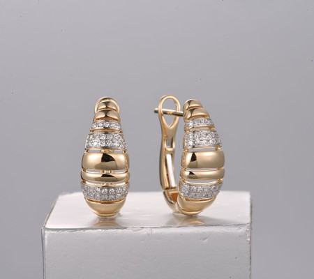 14KYW Earrings Diamond (E322213DIA14KYW)