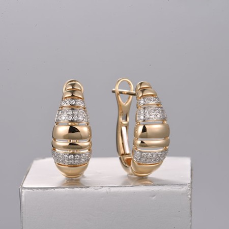 14KYW Earrings Diamond (E322213DIA14KYW)