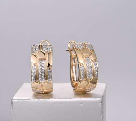 14KYW Earrings Diamond (E322223DIA14KYW)