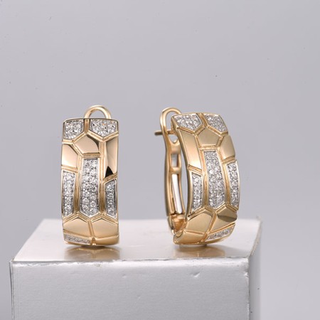 14KYW Earrings Diamond (E322223DIA14KYW)