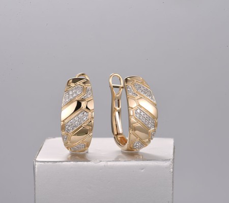 14KYW Earrings Diamond (E322224DIA14KYW)