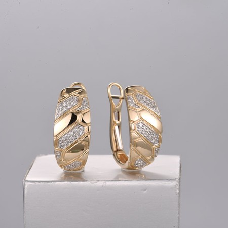 14KYW Earrings Diamond (E322224DIA14KYW)