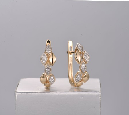 14KYW Earrings Diamond (E322229DIA14KYW)