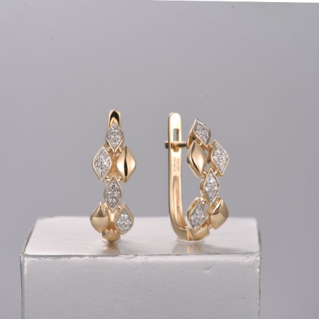 14KYW Earrings Diamond (E322229DIA14KYW)