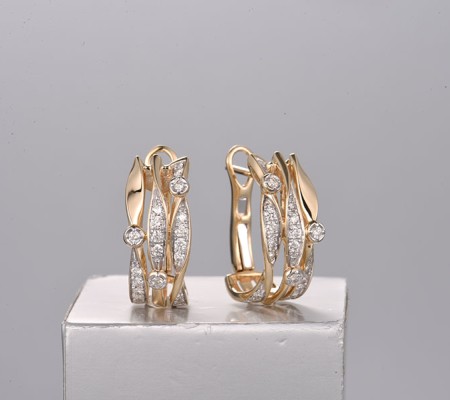 14KYW Earrings Diamond (E322231DIA14KYW)