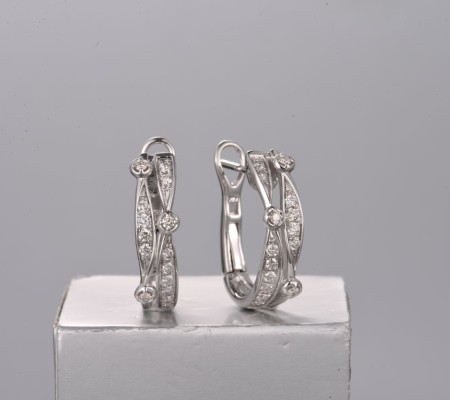 14KW Earrings Diamond (E322232DIA14KW)
