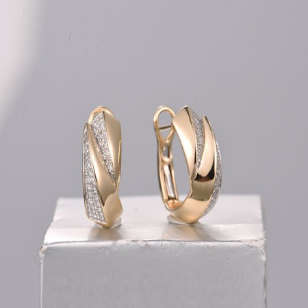 14KYW Earrings Diamond (E322259DIA14KYW)