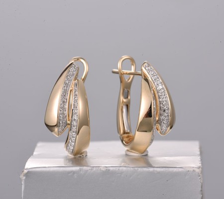 14KYW Earrings Diamond (E322260DIA14KYW)