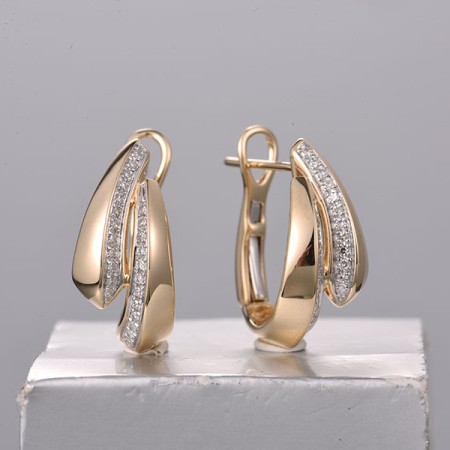 14KYW Earrings Diamond (E322260DIA14KYW)