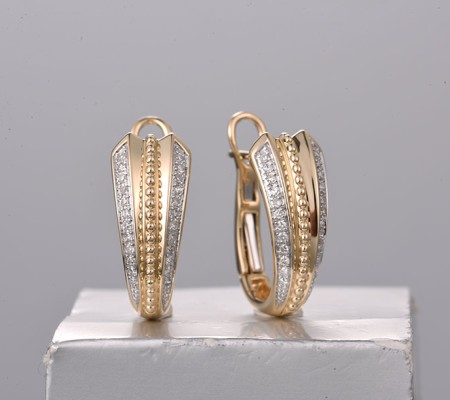 14KYW Earrings Diamond (E322261DIA14KYW)