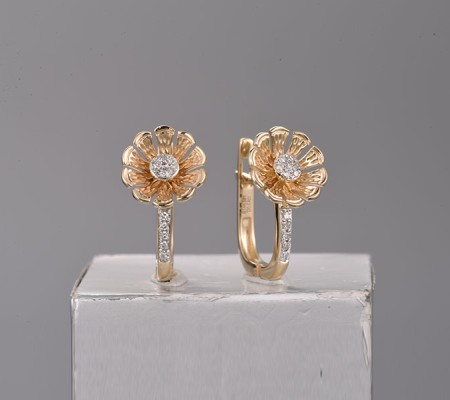 14KYW Earrings Diamond (E322262DIA14KYW)