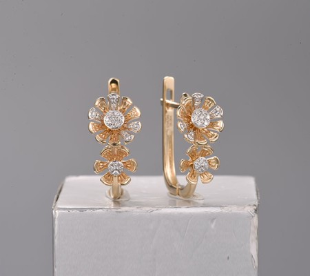 14KYW Earrings Diamond (E322264DIA14KYW)