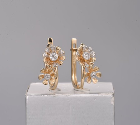 14KYW Earrings Diamond (E322265DIA14KYW)