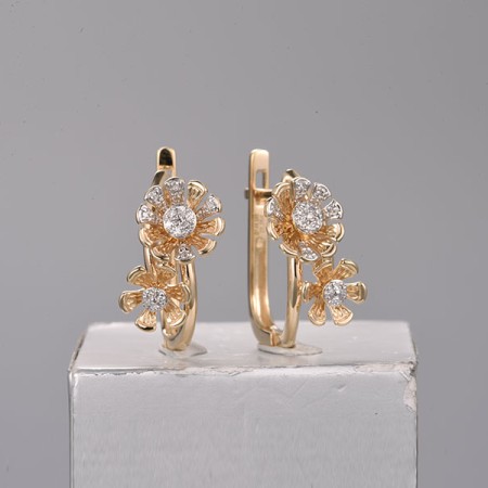 14KYW Earrings Diamond (E322265DIA14KYW)