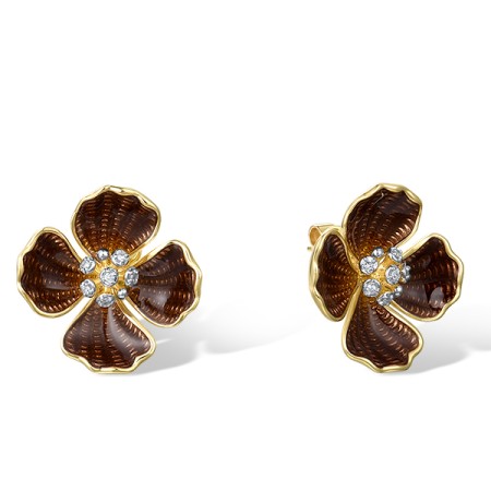 14KYW Earrings Enamel,Diamond (E322301ENA14KYW)