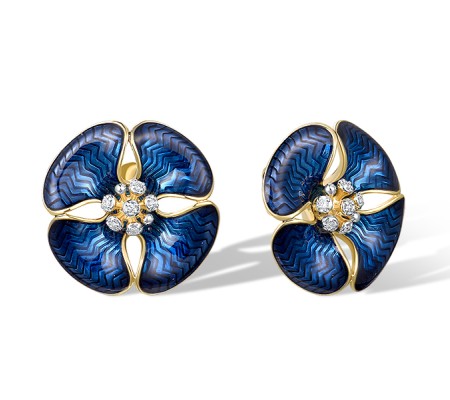 14KYW Earrings Diamond,Enamel (E322302ENA14KYW)