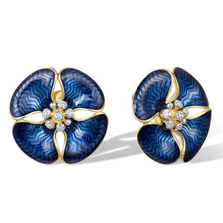 14KYW Earrings Diamond,Enamel (E322302ENA14KYW)