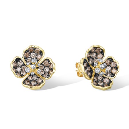 14KYWB Earrings Brown Diamond,Diamond (E322362BRW14KYWB)