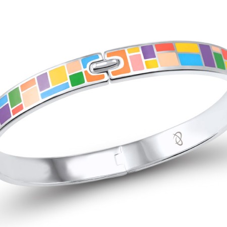 Sterling Silver Bangle Enamel (G301228ENASL925)