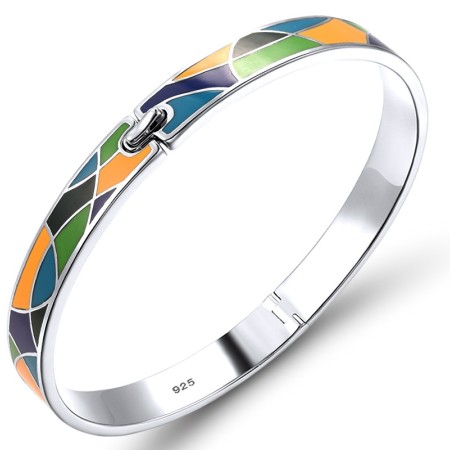 Sterling Silver Bangle Enamel (G303612ENA1SL925)