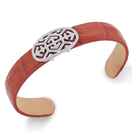 Sterling Silver Bangle White Cubic Zirconia (G305480-DWCZSL925)