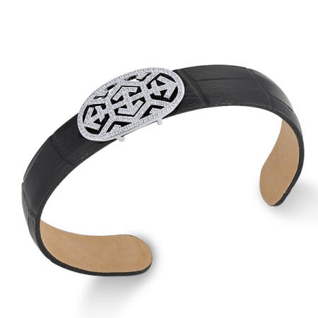 Sterling Silver Bangle White Cubic Zirconia (G305480-LWCZSL925)