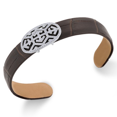 Sterling Silver Bangle White Cubic Zirconia (G305480-RWCZSL925)