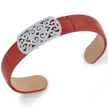 Sterling Silver Bangle White Cubic Zirconia (G308731-DWCZSL925)