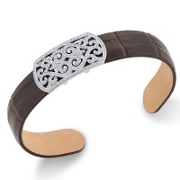 Sterling Silver Bangle White Cubic Zirconia (G308731-RWCZSL925)