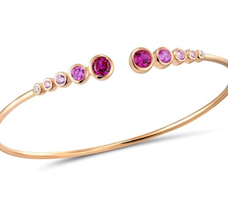 10KR Bangle Created Pink Sapphire,Created Ruby,Created white sapphire (G309501GCUSW10KR)